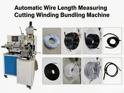 Máquina automática de medición de longitud, corte, bobinado y empaquetado de alambre JW-F01