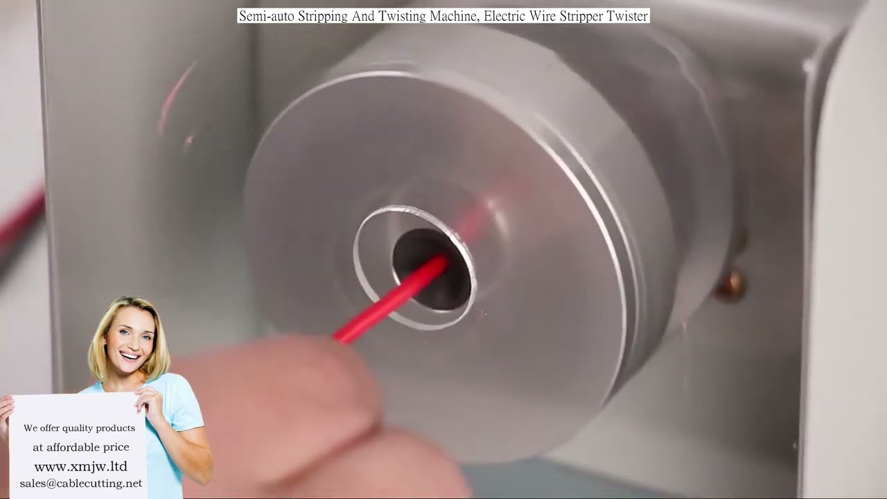 Máquina semiautomática para pelar y torcer cables, Peladora y torcedora eléctrica de alambres
