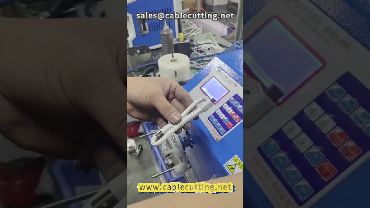 Máquina de bobinado de cables de datos con anillos de silicona 95 | #cablededatos #procesamientodecables #anillodesilicona