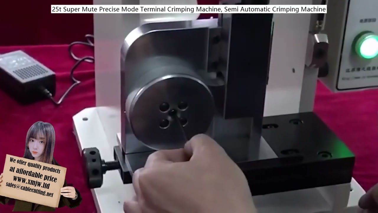 Máquina Crimpadora Semiautomática de 25 Toneladas Super Silenciosa, Precisión para Terminales