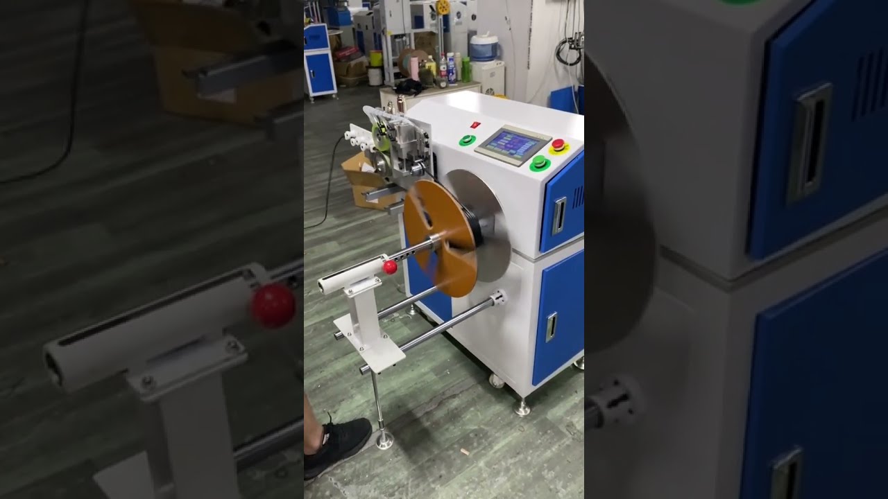 Máquina versátil para bobinar cables con carga de hasta 15 kg, dosificación precisa y corte limpio