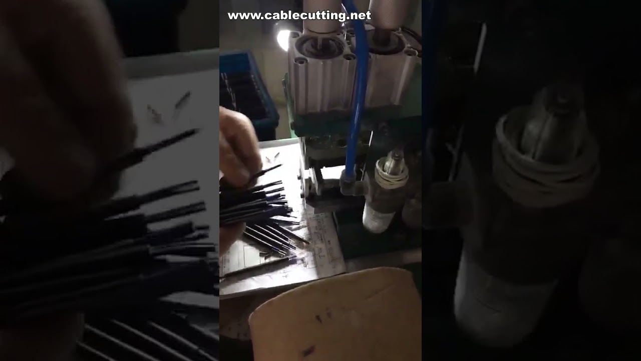 Máquina Neumática Vertical para Pelar y Trenzar Cables Eléctricos | Peladora y Torsionadora Neumática