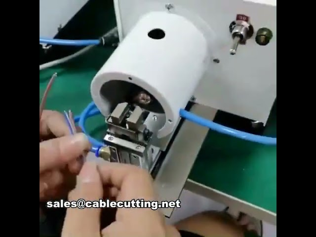 Máquina peladora y trenzadora neumática WPM-200T | Procesamiento automatizado de cables