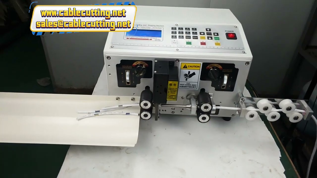 Máquina cortadora y peladora de cables multinúcleo con funda para arnés de cableado 3x0,75