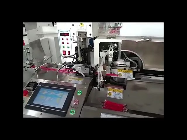 Máquina automática para cortar, pelar, crimpar, trenzar y estañar 5 cables simultáneamente
