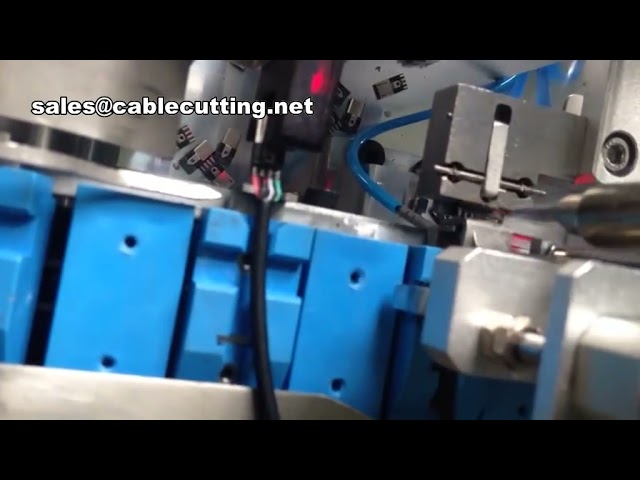 Máquina automática de pelar y soldar cables USB - Procesamiento de alta velocidad